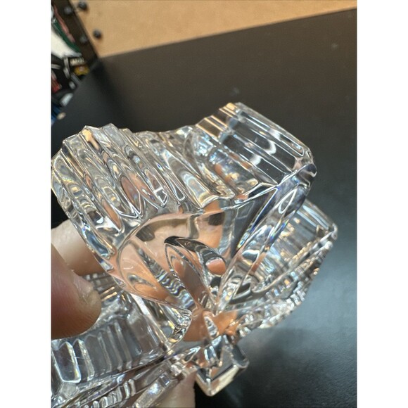 Waterford Crystal SHAMROCK Sculpture Paperweight Lead Crystal Marked 4.5” - Picture 4 of 7